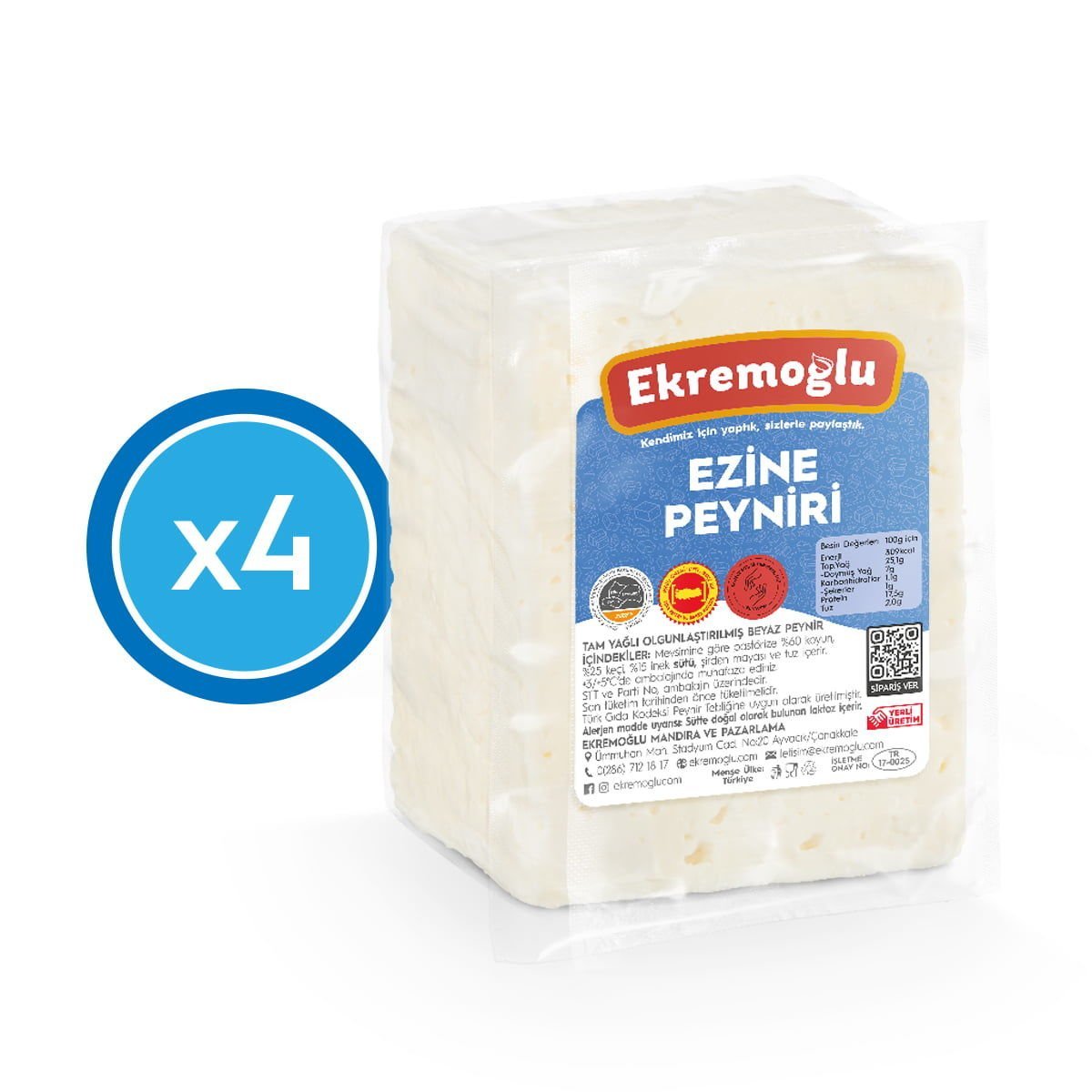 Çok Çok Ezine Peyniri 4'lü 2.600 GR