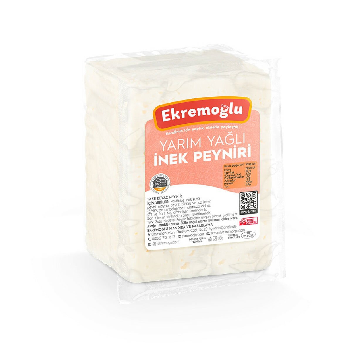 Ezine Az Yağlı İnek Peyniri 550 GR